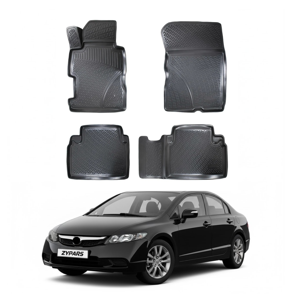 Honda Civic Floor Mats 2006-2012 - Auto Accessory SKU: 0434