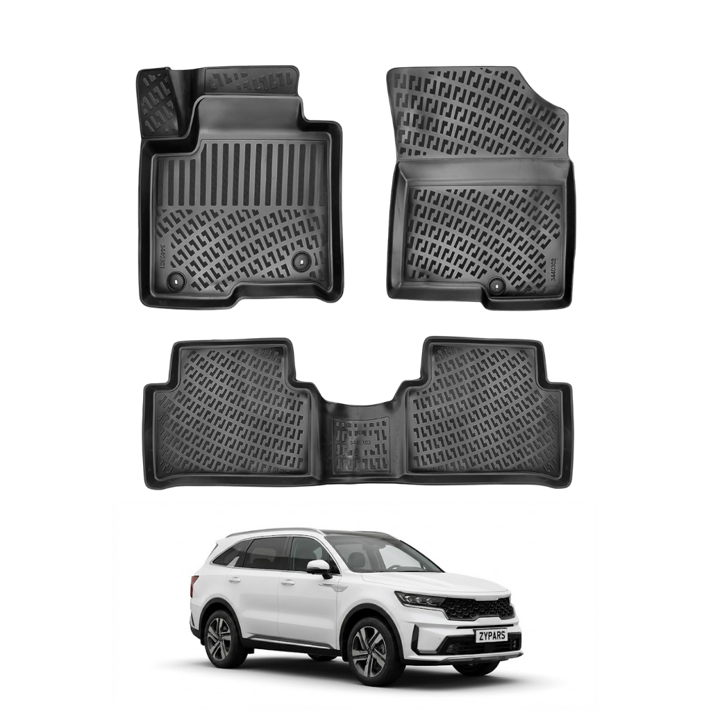 Kia Sorento Floor Mats 2021-2026 - Auto Accessory SKU: 0566