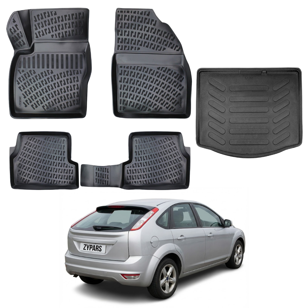 Ford Focus Floor Mats and Cargo Liner 2005-2010 - Auto Accessory SKU: 4497