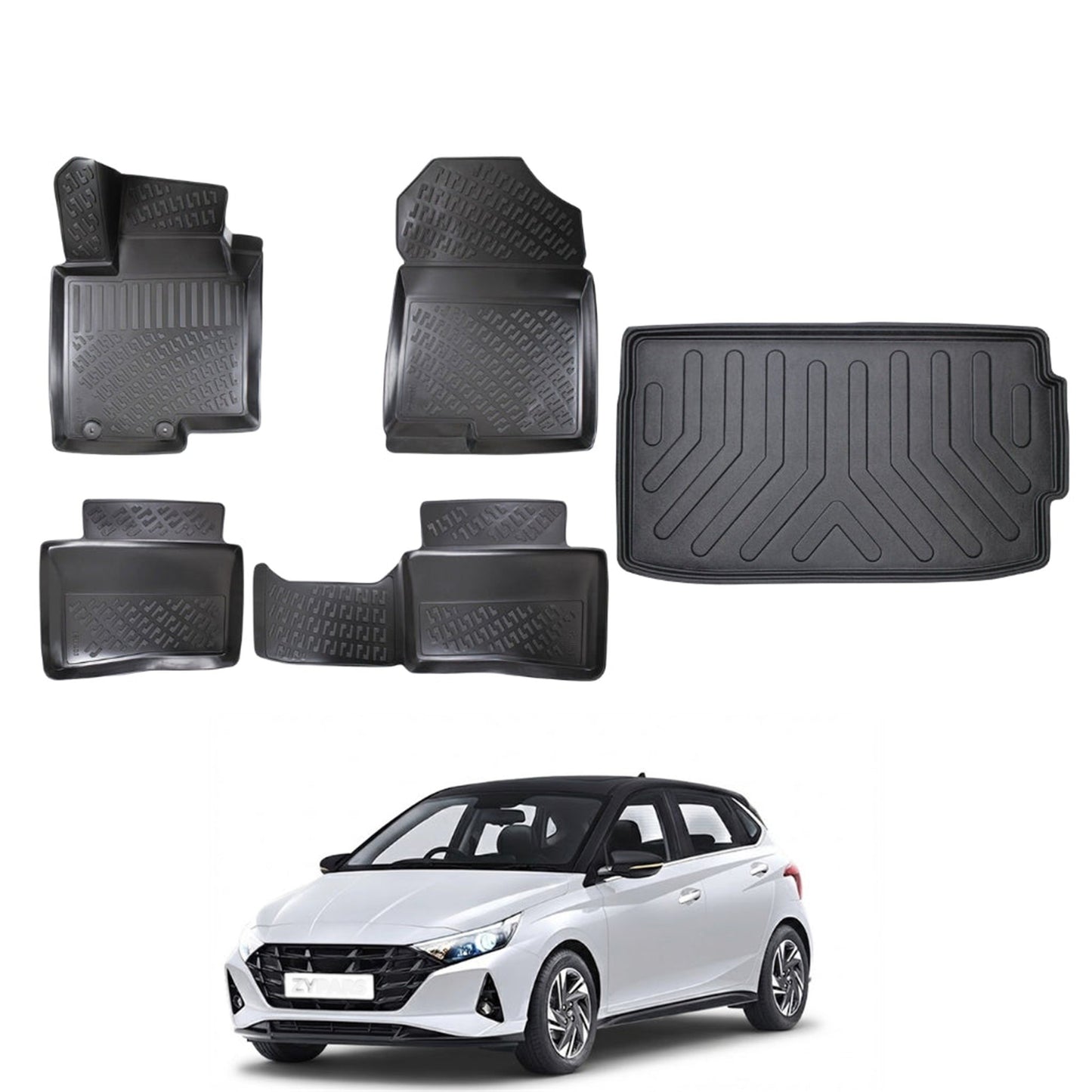 Hyundai i20 Floor Mats and Cargo Liner 2020-2026 - Auto Accessory SKU: 4577
