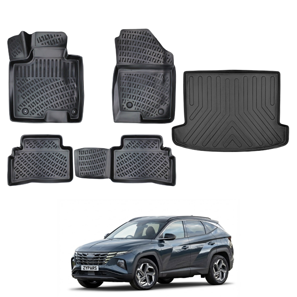 Hyundai Tucson Floor Mats and Cargo Liner 2021-2026 - Auto Accessory SKU: 4609