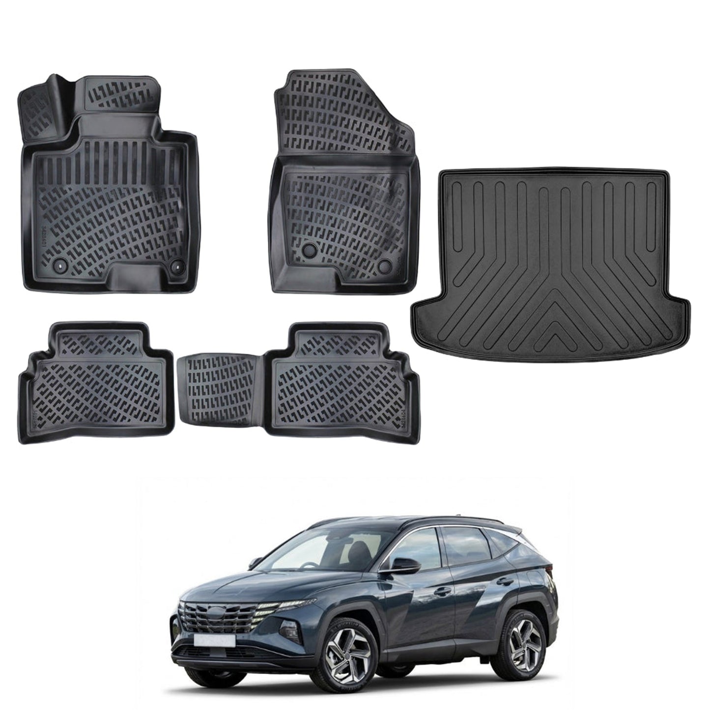 Hyundai Tucson Floor Mats and Cargo Liner 2021-2026 - Auto Accessory SKU: 4609