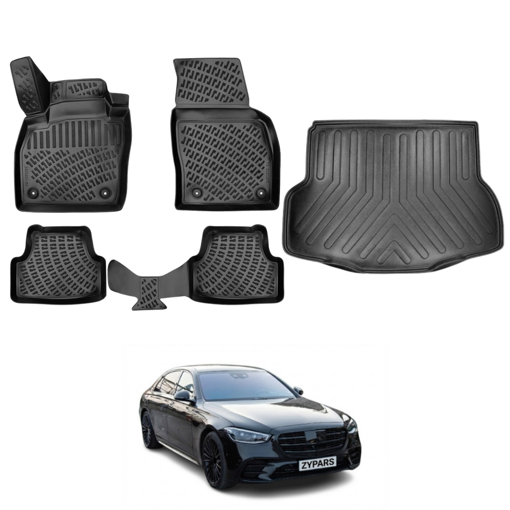 Mercedes S Class W223 Floor Mats and Cargo Liner 2021-2026
