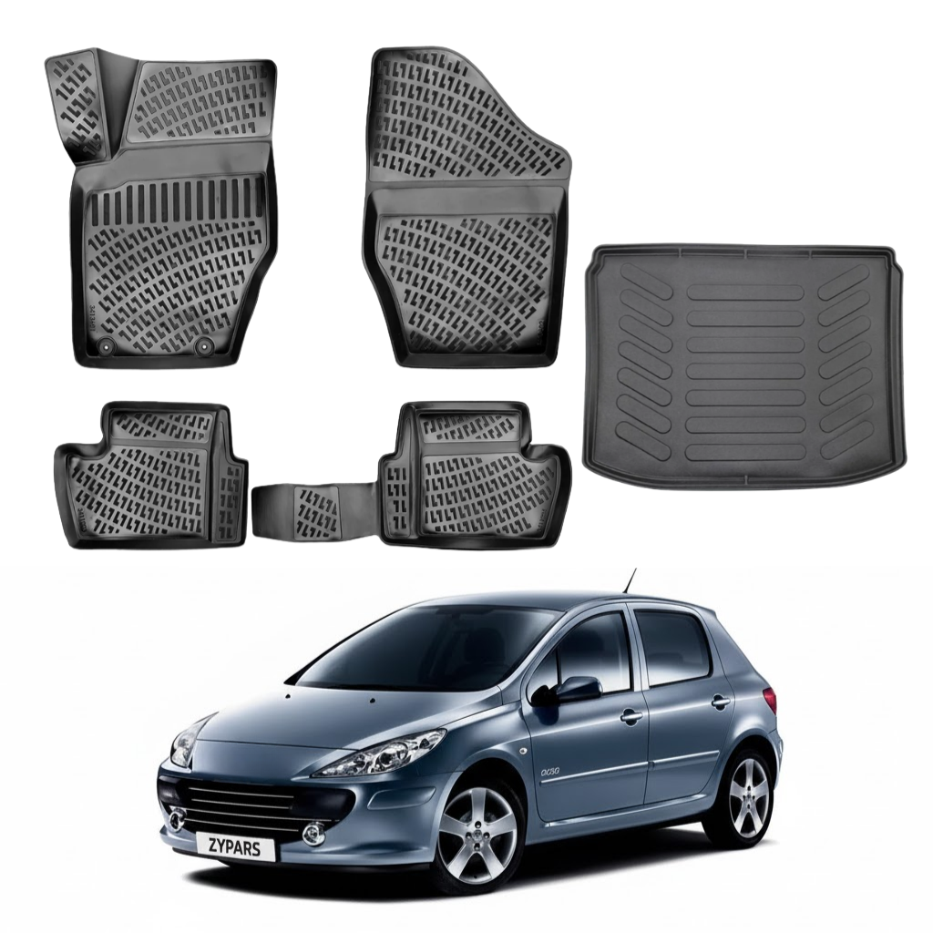 Peugeot 307 Floor Mats and Cargo Liner 2001-2014