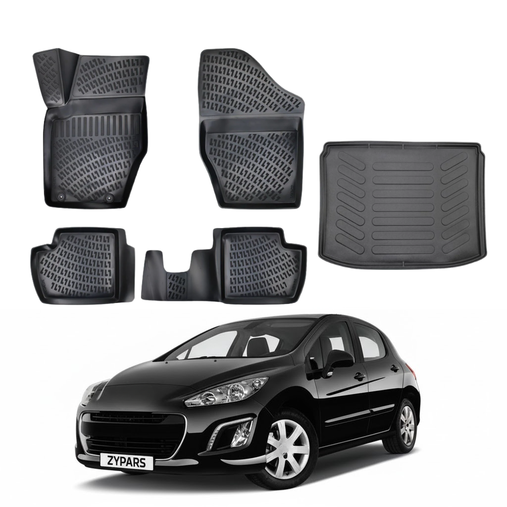 Peugeot 308 Floor Mats and Cargo Liner 2008-2013
