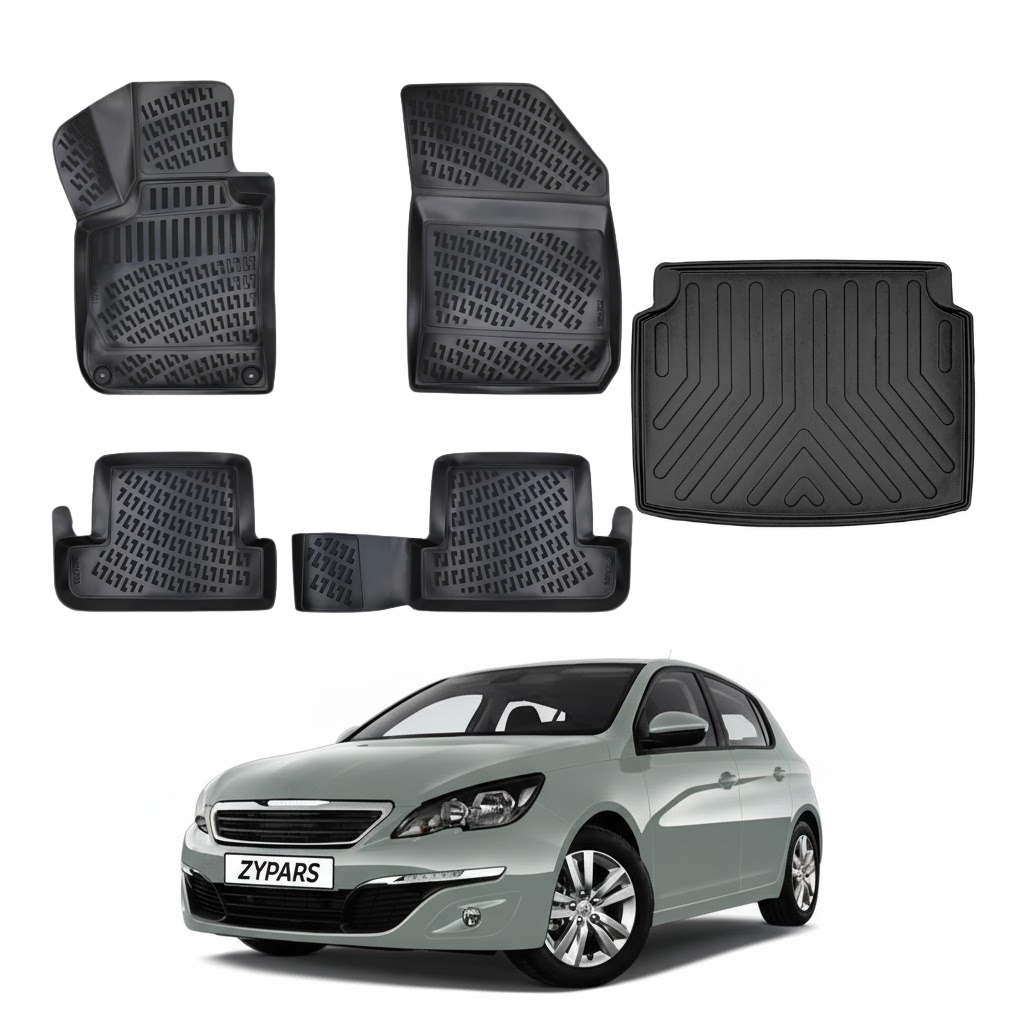 Peugeot 308 Floor Mats and Cargo Liner 2013-2021