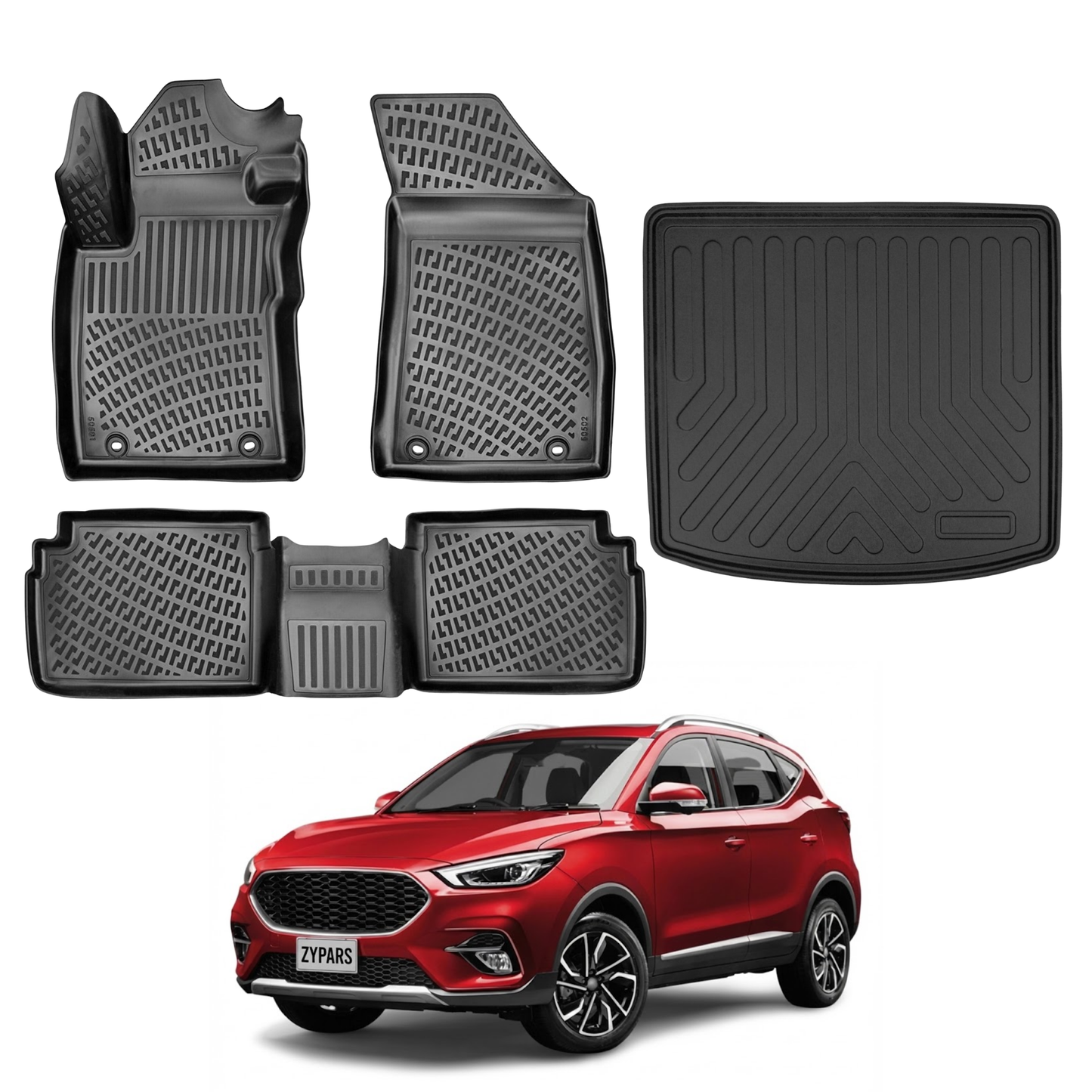 MG ZS Floor Mats and Cargo Liner 2021-2026 - Auto Accessory SKU: 4762