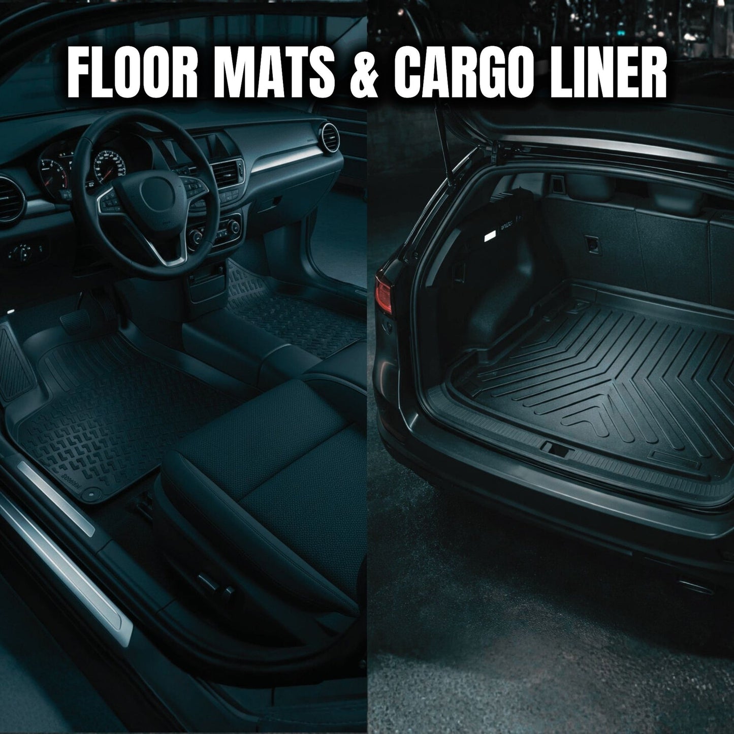 Kia Ceed Floor Mats and Cargo Liner 2006-2012, All Weather TPE Front, Rear & Cargo Set