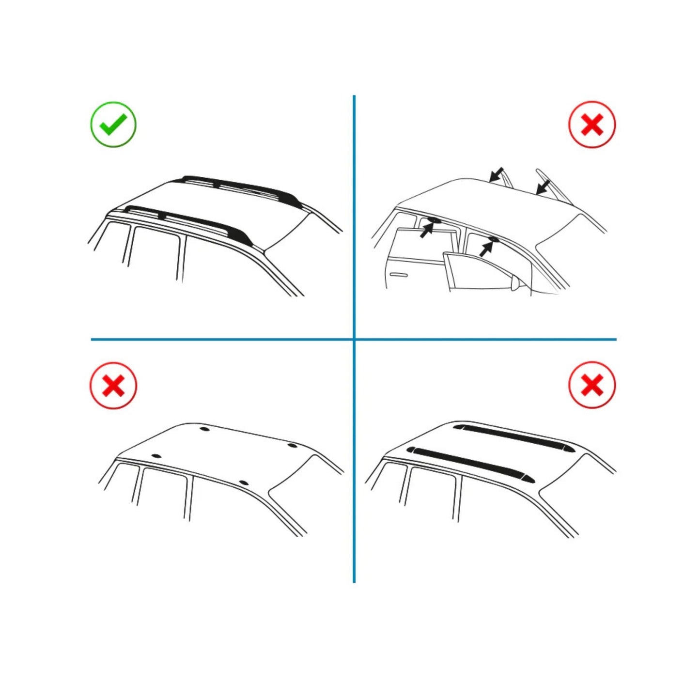 Roof Rack Cross Bars for Ford Bronco Sport 2021-2025, Lockable Aluminum Raised Rail Roof Rack System, Black Heavy Duty Cargo Carrier