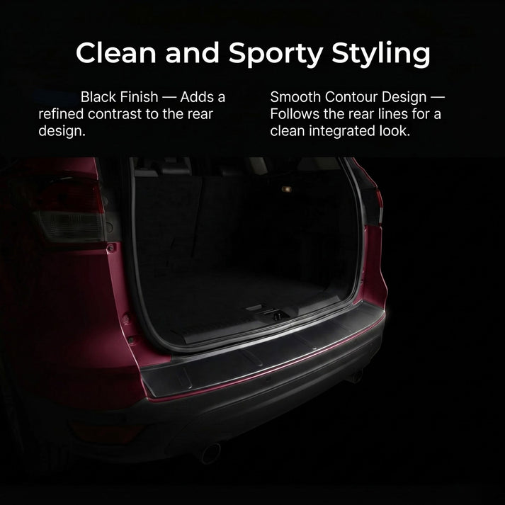 VW Transporter T6 Rear Bumper Guard 2015-2023, Matte Black ABS Tailgate Sill Protector, Scratch Resistant Cover