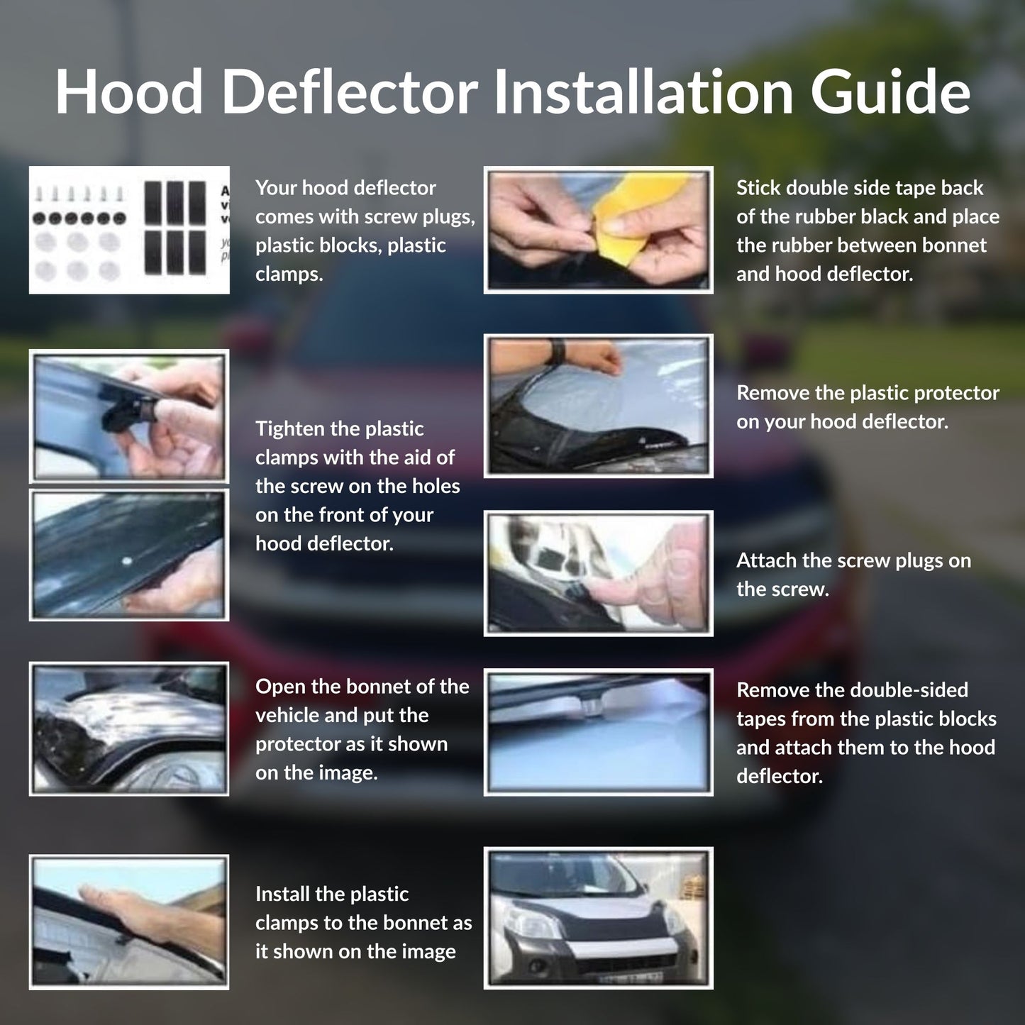 Toyota Hilux Hood Deflector 2015-2020 - Auto Accessory