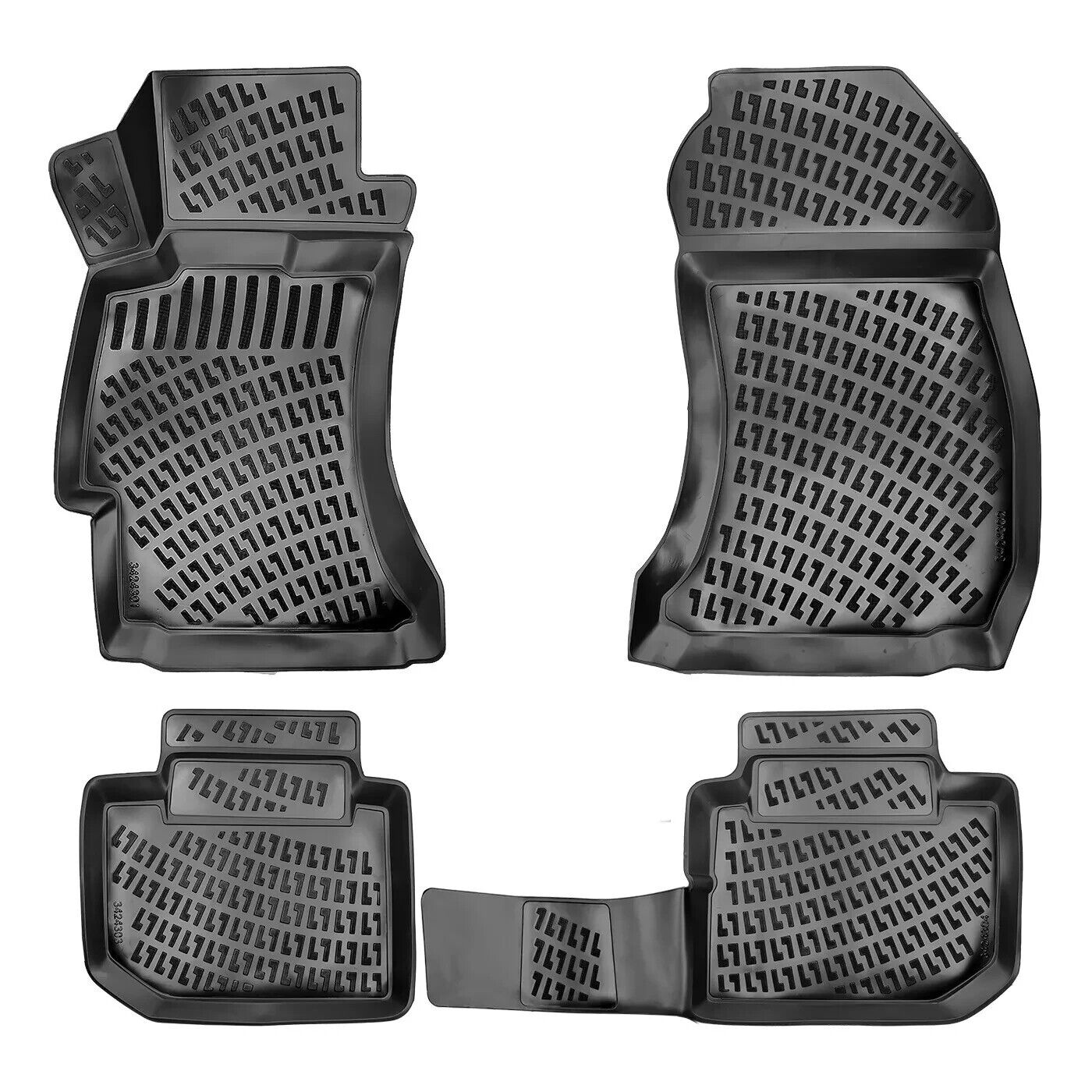 Floor Mats Liner Fits Subaru Forester 2009-2013 Waterproof 3D Molded Black 4 Pcs