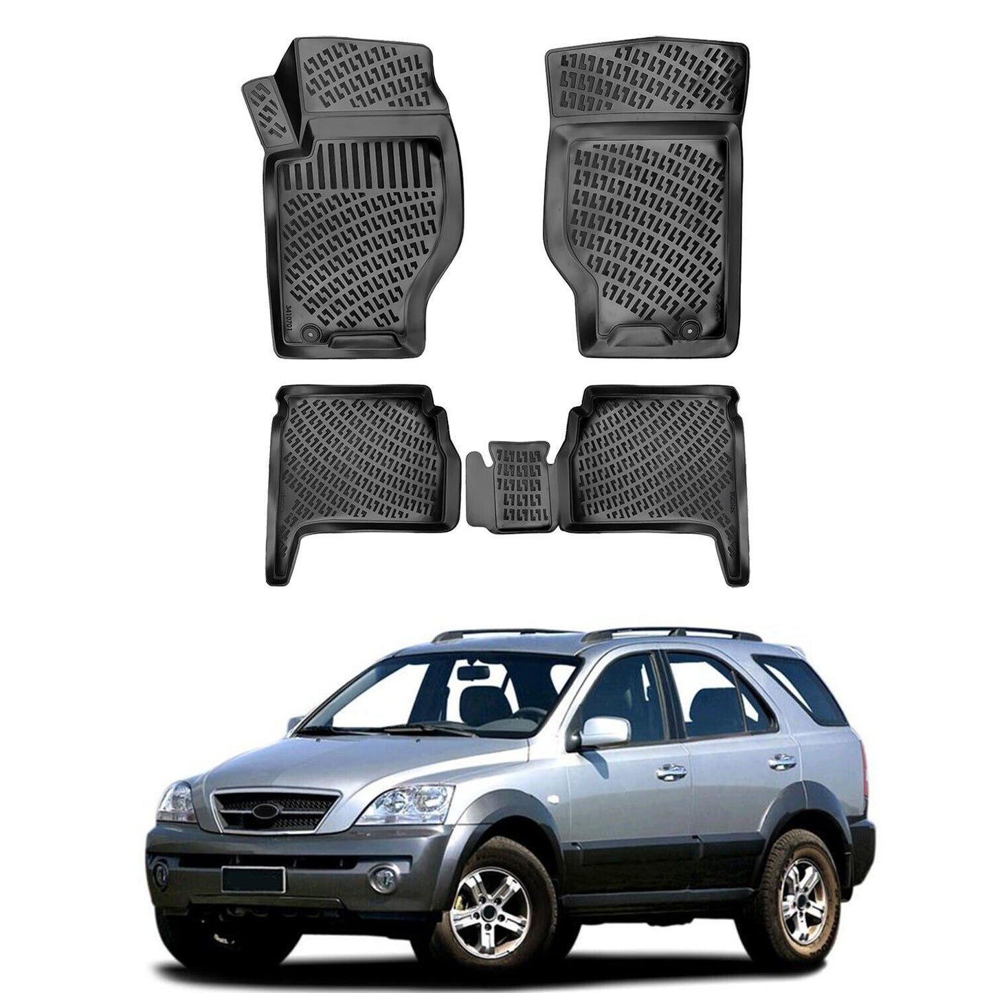 Floor Mats Liner For Kia Sorento 2003-2009 Waterproof 3D Molded All Weather 4Pcs