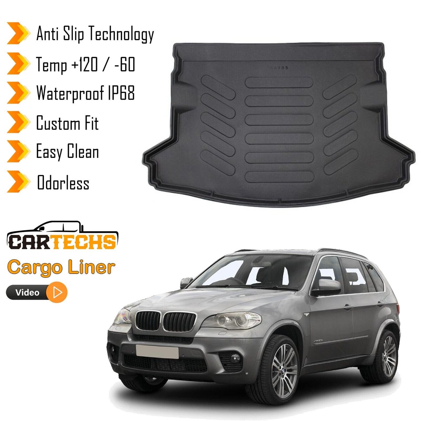 Cargo Liner Rear Trunk Floor Mat Fits BMW X5 E70 2007-2013 Waterproof Boot Tray