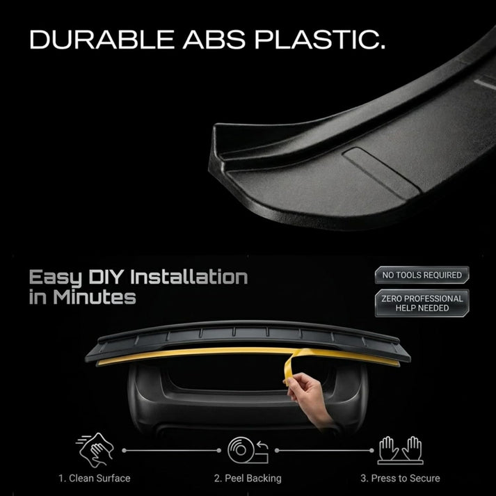 Audi A3 Rear Bumper Guard 2016-2019, Matte Black ABS Tailgate Sill Protector, Scratch Resistant Cover