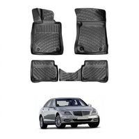 Mercedes S Class W221 Floor Mats 2006-2013, TPE All Weather, Non Slip Car Interior Floor Liner