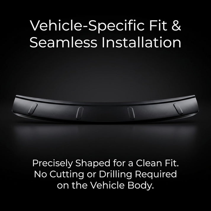 VW Transporter T6 Rear Bumper Guard 2015-2023, Matte Black ABS Tailgate Sill Protector, Scratch Resistant Cover