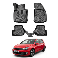 Volkswagen Golf Floor Mats 2008-2012, TPE All Weather, Non Slip Car Interior Floor Liner