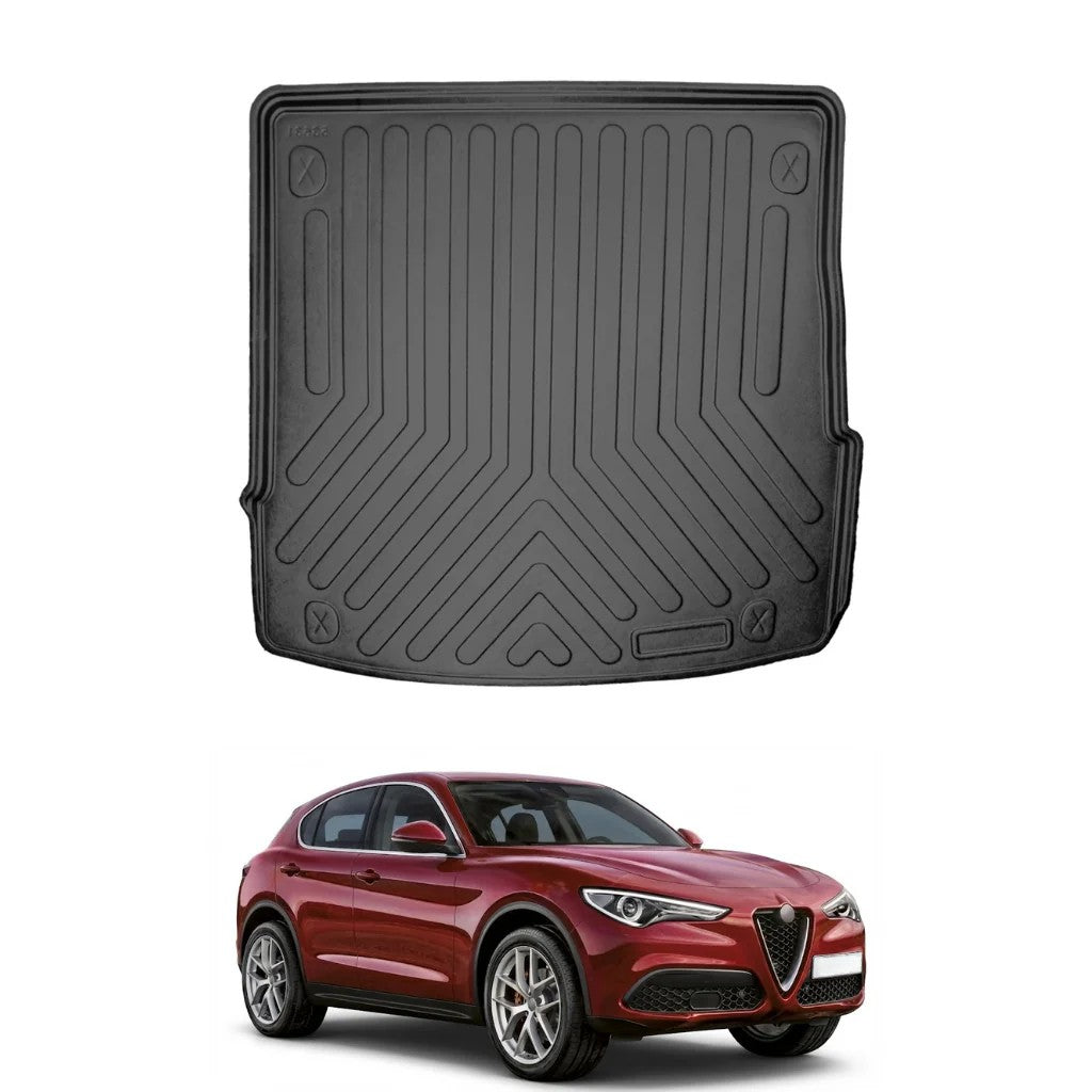 Alfa Romeo Stelvio Cargo Liner 2017-2026, TPE All Weather Trunk Protection, Black