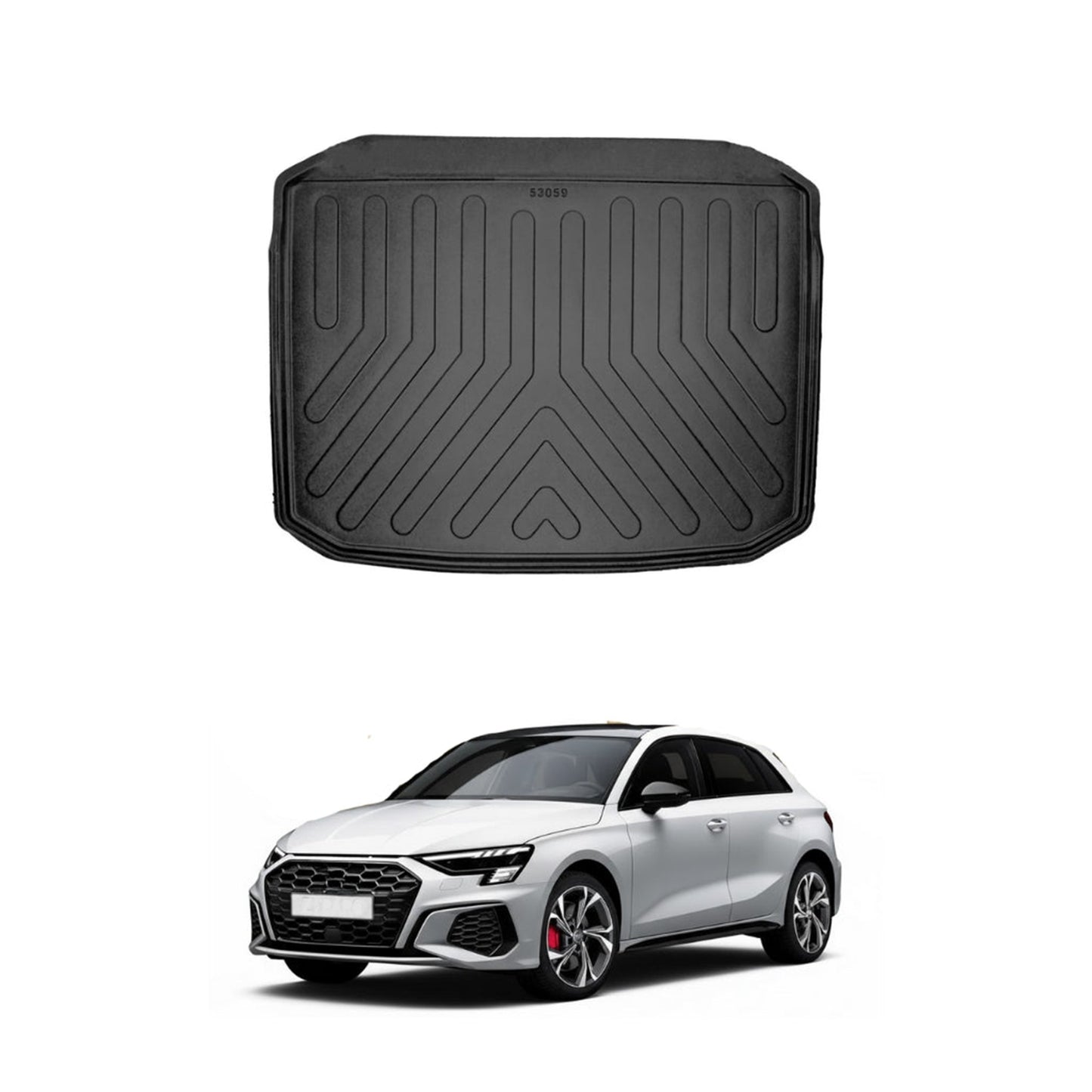 Audi A3 Cargo Liner 2020-2026, TPE All Weather Trunk Protection, Black