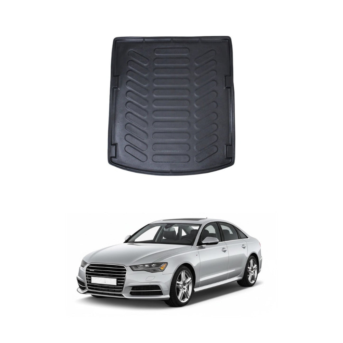 Audi A6 C7 Cargo Liner 2015-2018, TPE All Weather Trunk Protection, Black