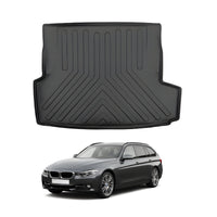 BMW 3 Series F30 Cargo Liner 2012-2019, TPE All Weather Trunk Protection, Black
