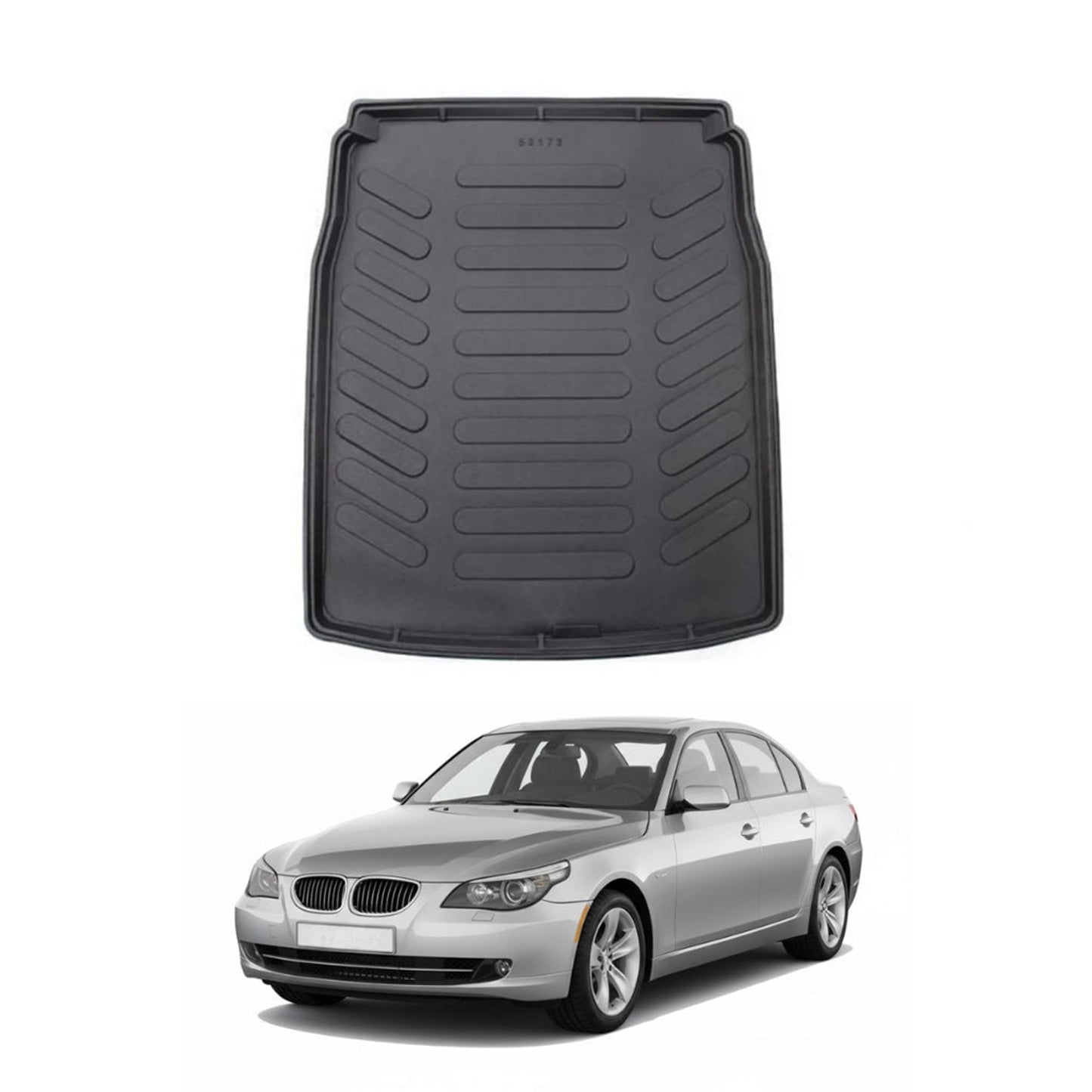BMW 5 Series E60 Cargo Liner 2003-2010, TPE All Weather Trunk Protection, Black