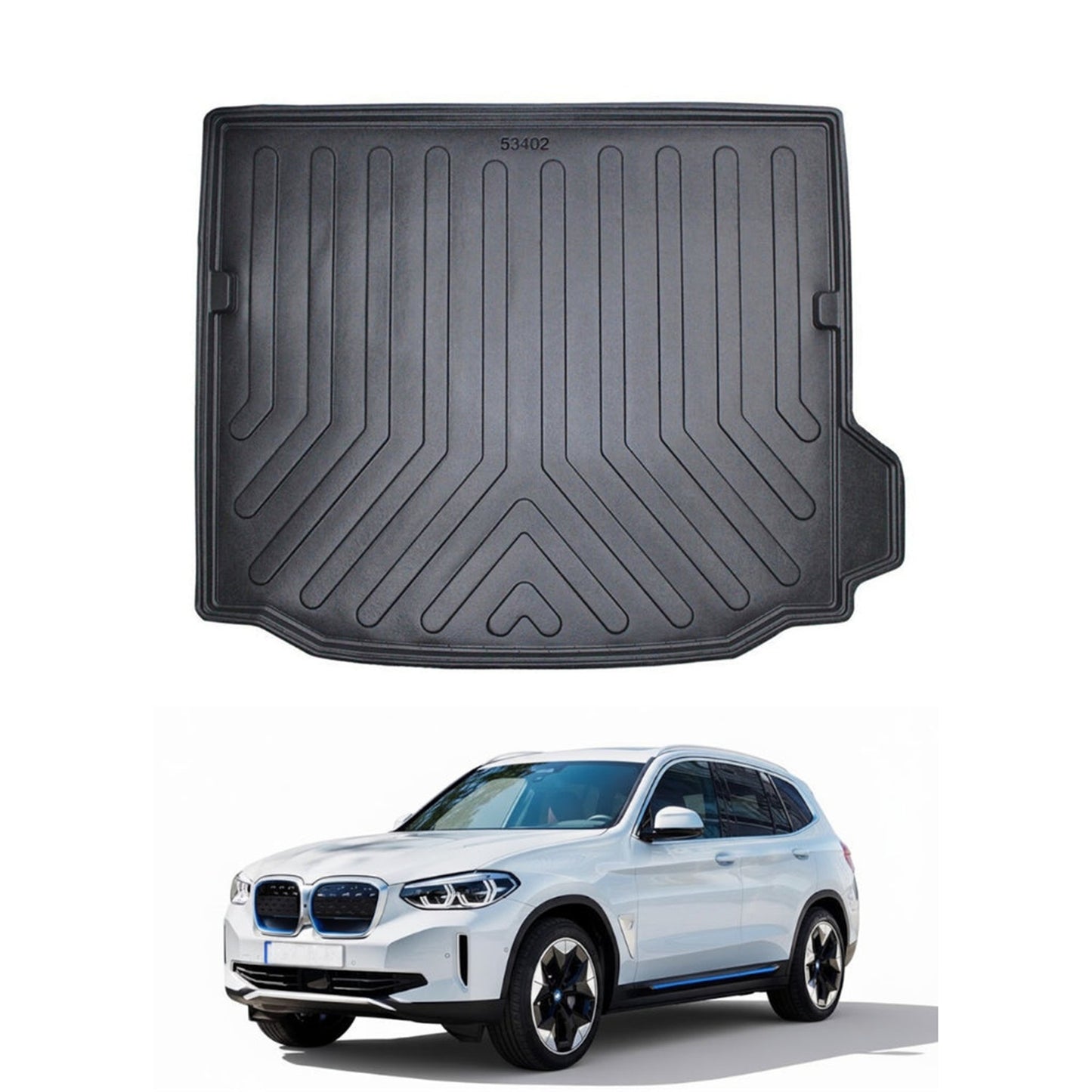 BMW iX3 G08 BEV Cargo Liner 2021-2026, TPE All Weather Trunk Protection, Black