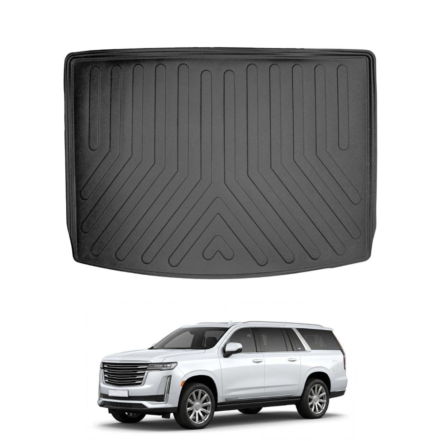 Cadillac Escalade ESV Cargo Liner 2021-2026, TPE All Weather Trunk Protection, Black