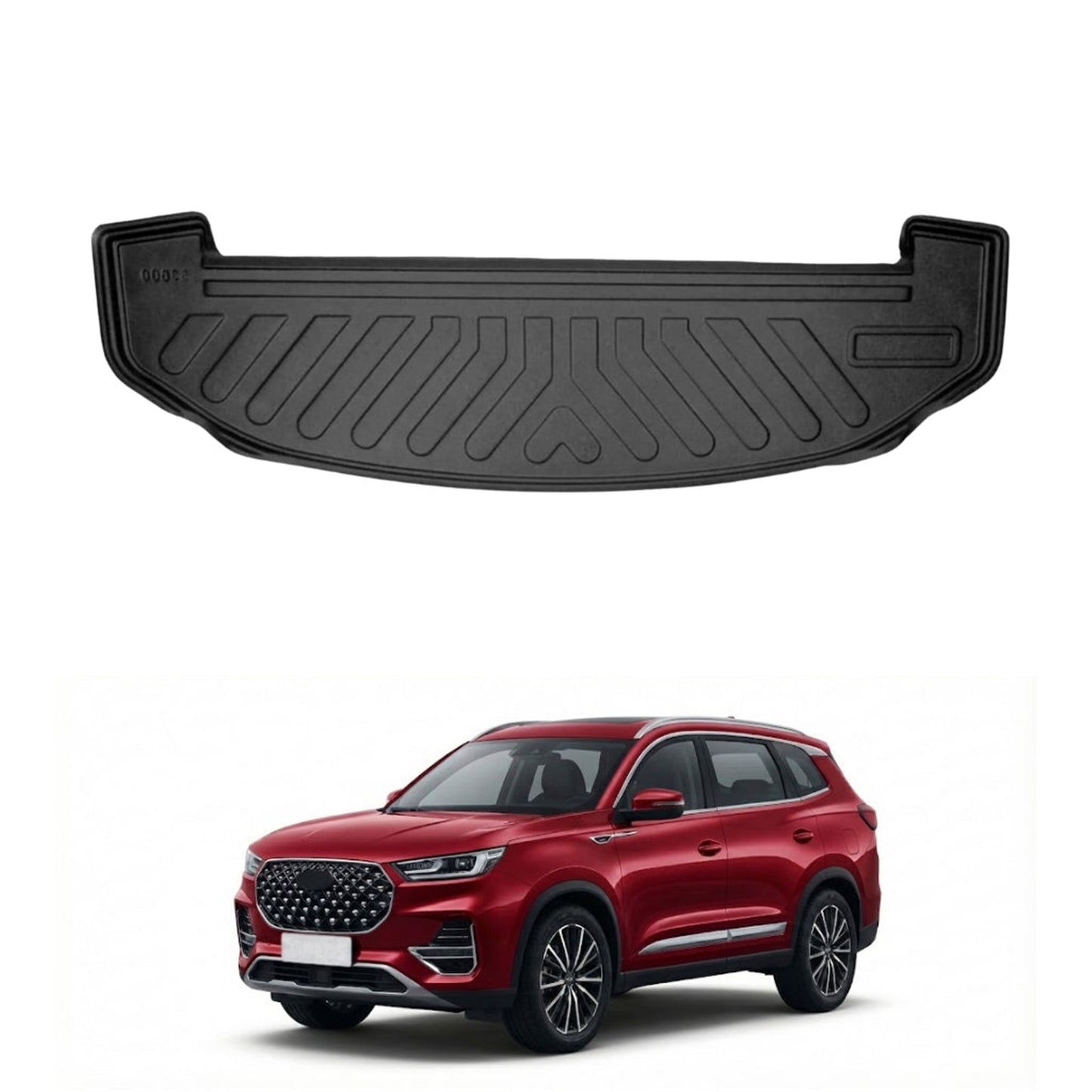 Chery Tiggo 8 Pro 7 Seat Excellent/Luxury Cargo Liner 2020-2025, TPE All Weather Trunk Protection, Black
