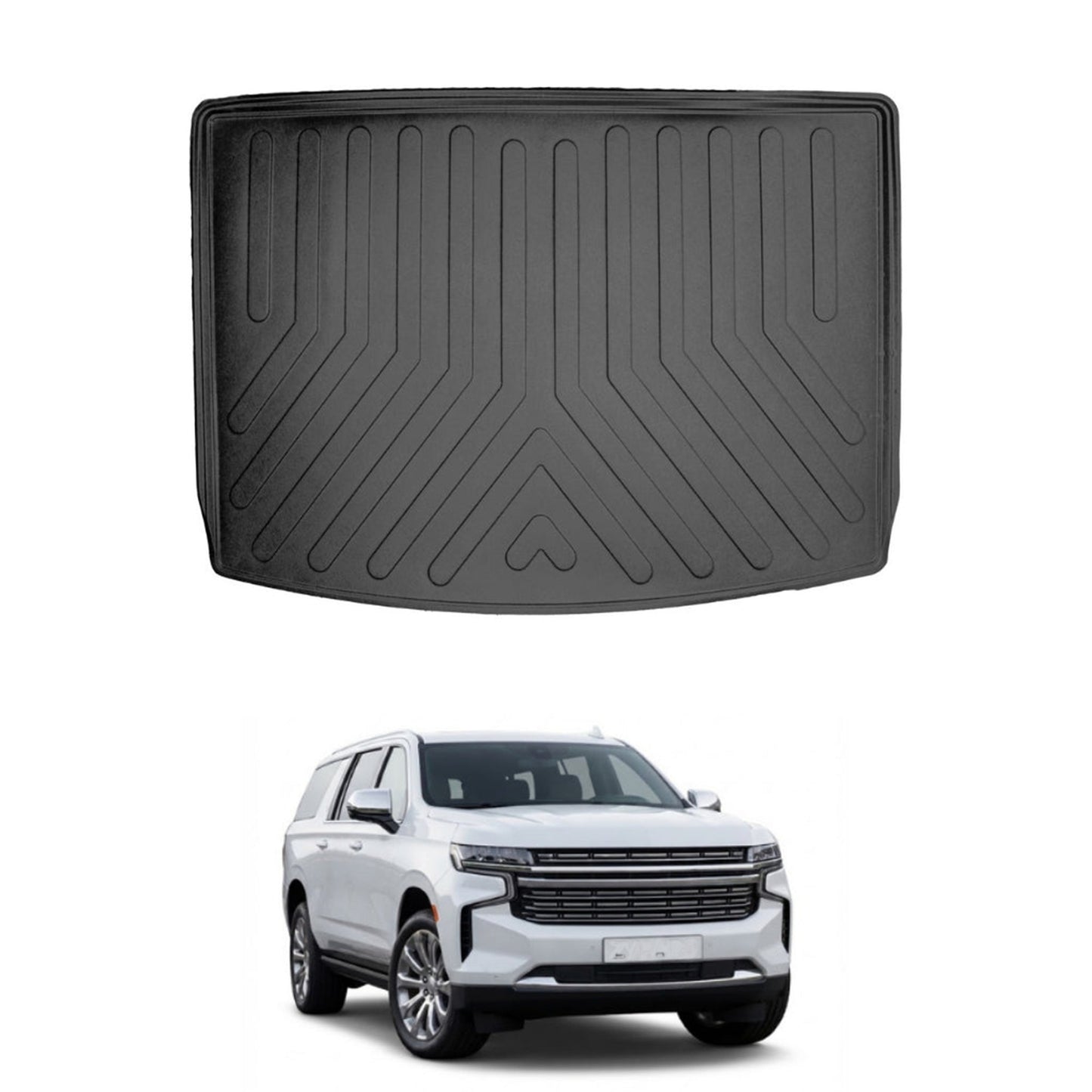 Chevrolet Suburban Cargo Liner 2021-2026, TPE All Weather Trunk Protection, Black