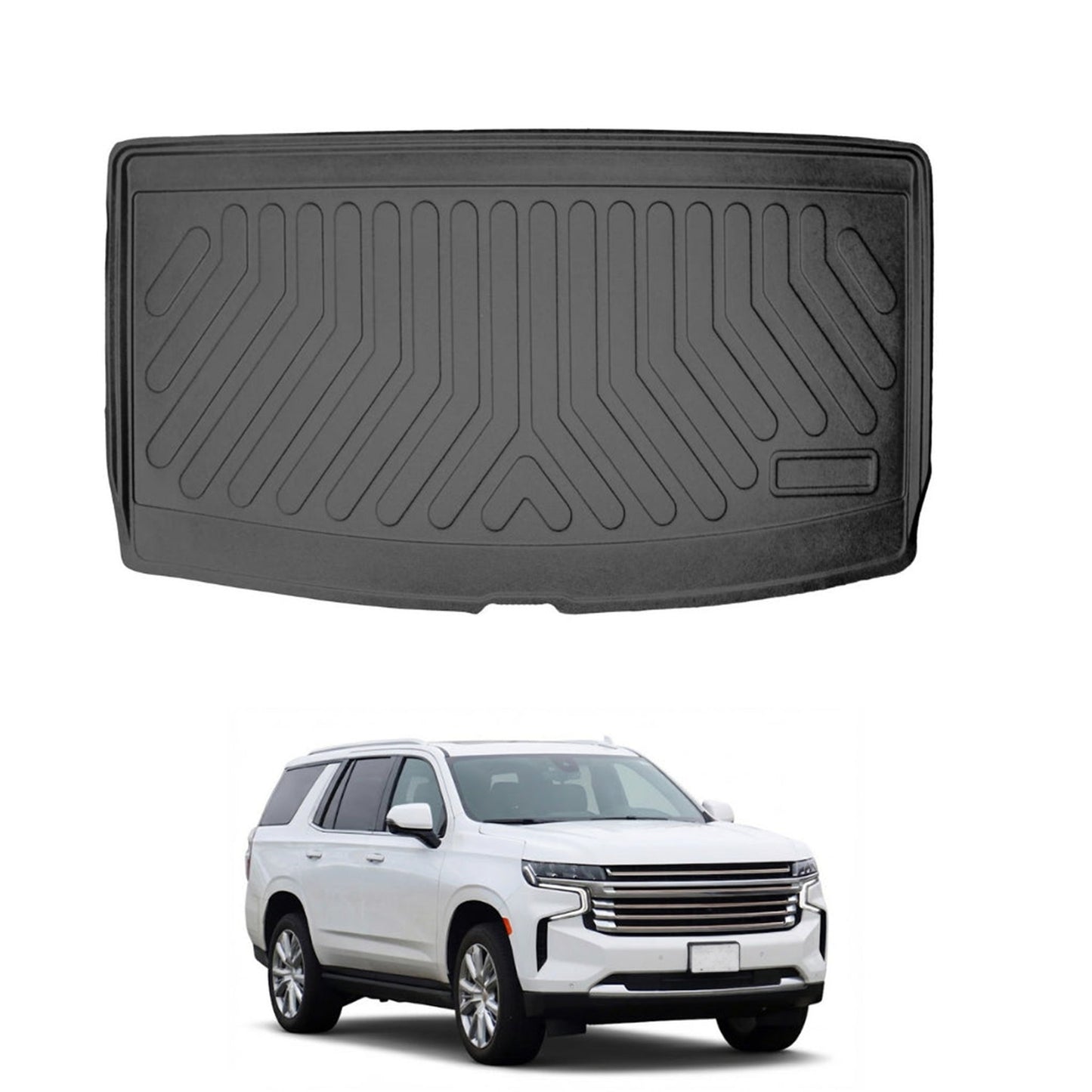 Chevrolet Tahoe 7/8 Seat Cargo Liner 2020-2026, TPE All Weather Trunk Protection, Black