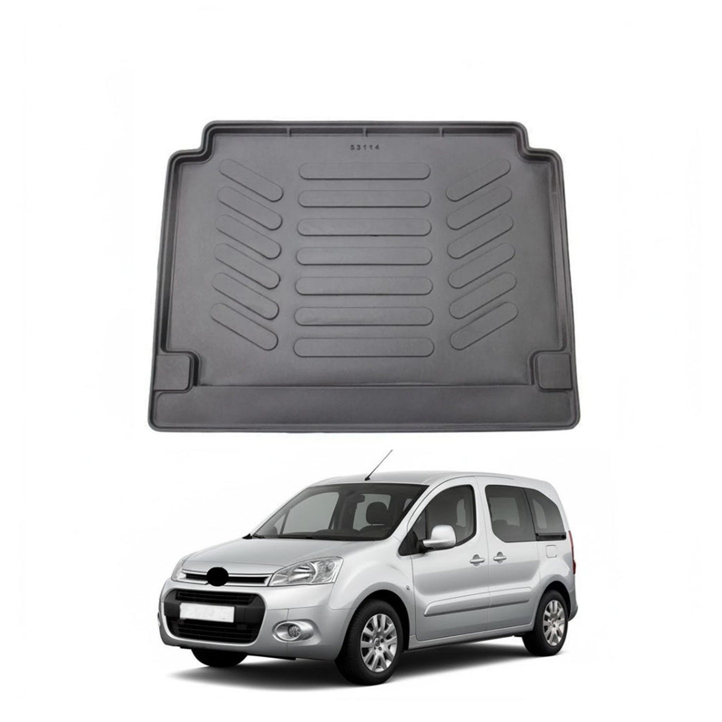 Citroen Berlingo Cargo Liner 2008-2018, TPE All Weather Trunk Protection, Black