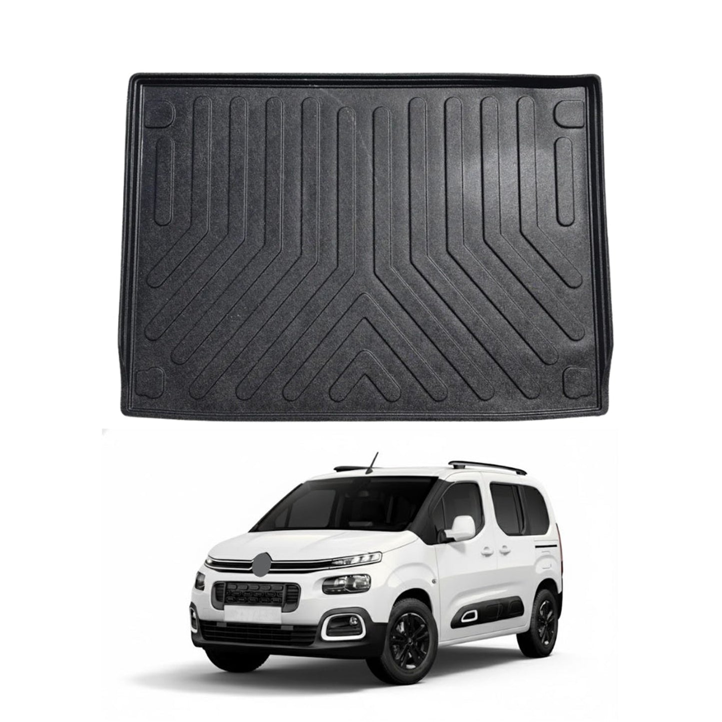 Citroen Berlingo Cargo Liner 2019-2026, TPE All Weather Trunk Protection, Black