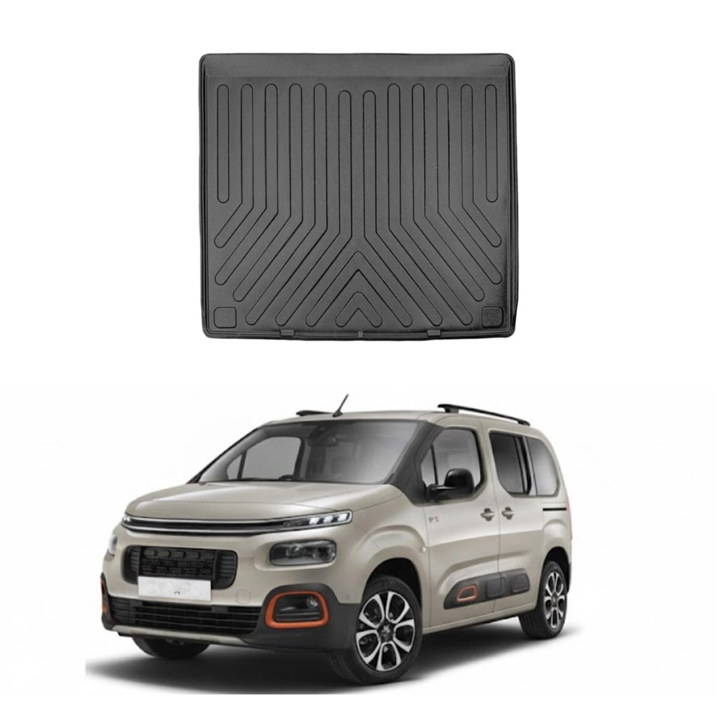 Citroen Berlingo Cargo Liner 2019-2026, TPE All Weather Trunk Protection, Black
