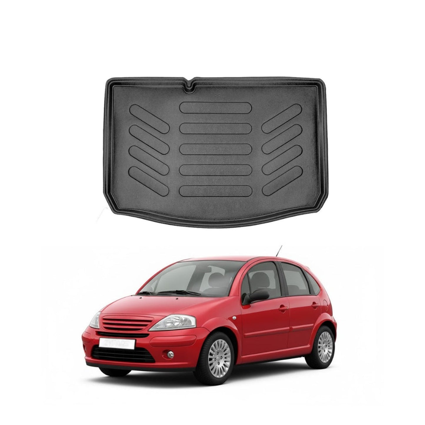 Citroen C3 Cargo Liner 2002-2009, TPE All Weather Trunk Protection, Black