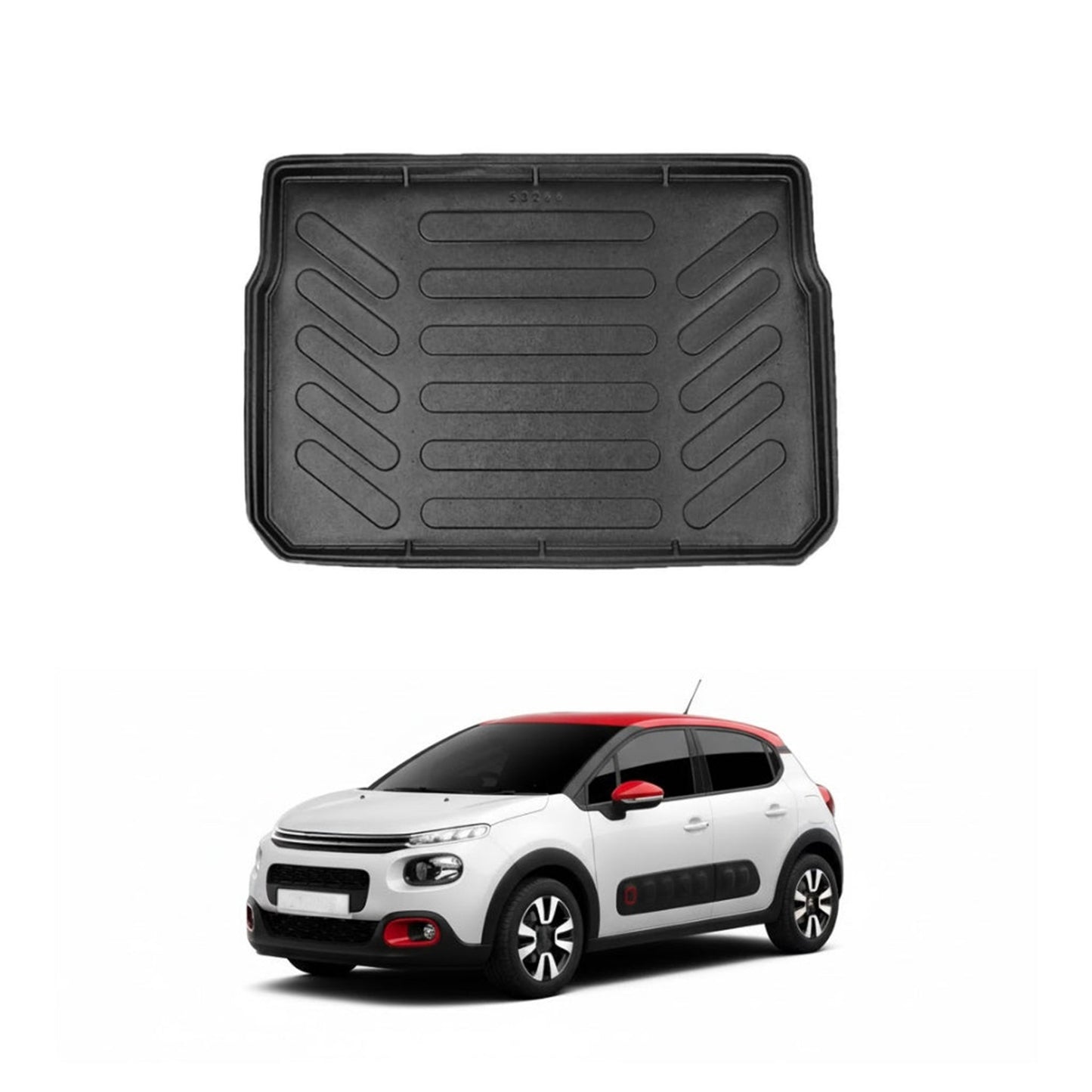 Citroen C3 Cargo Liner 2016-2026, TPE All Weather Trunk Protection, Black