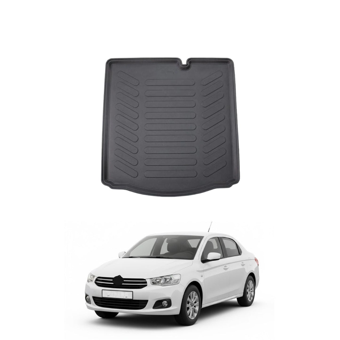 Citroen C-Elysee Cargo Liner 2012-2026, TPE All Weather Trunk Protection, Black