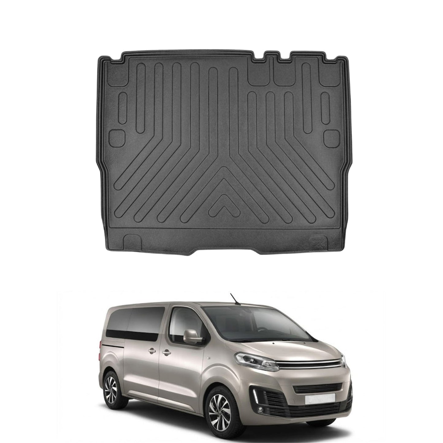 Citroen Jumpy Space/Spacetourer Cargo Liner 2016-2026, TPE All Weather Trunk Protection, Black