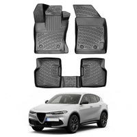 Alfa Romeo Tonale Floor Mats 2022-2026, TPE All Weather, Non Slip Car Interior Floor Liner