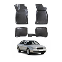 Audi A4 B5 Floor Mats 1995-2001, TPE All Weather, Non Slip Car Interior Floor Liner