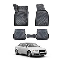 Audi A4 B7 Floor Mats 2004-2008, TPE All Weather, Non Slip Car Interior Floor Liner