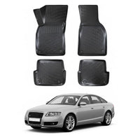 Audi A6 C6 Floor Mats 2004-2011, TPE All Weather, Non Slip Car Interior Floor Liner