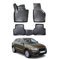Audi Q3 Floor Mats 2011-2018, TPE All Weather, Non Slip Car Interior Floor Liner