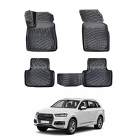 Audi Q7 Floor Mats 2016-2026, TPE All Weather, Non Slip Car Interior Floor Liner