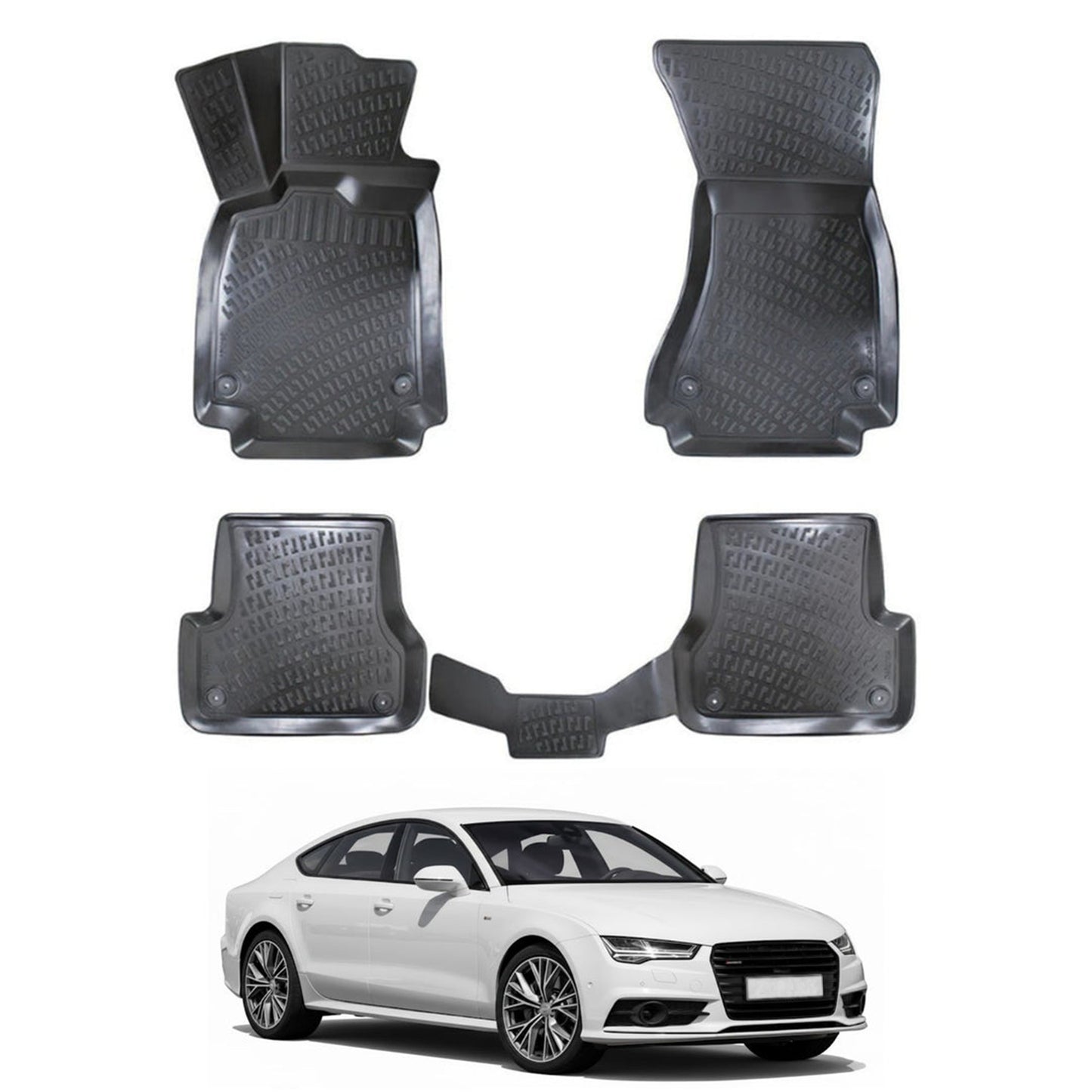 Audi A7 Floor Mats 2010-2018, TPE All Weather, Non Slip Car Interior Floor Liner