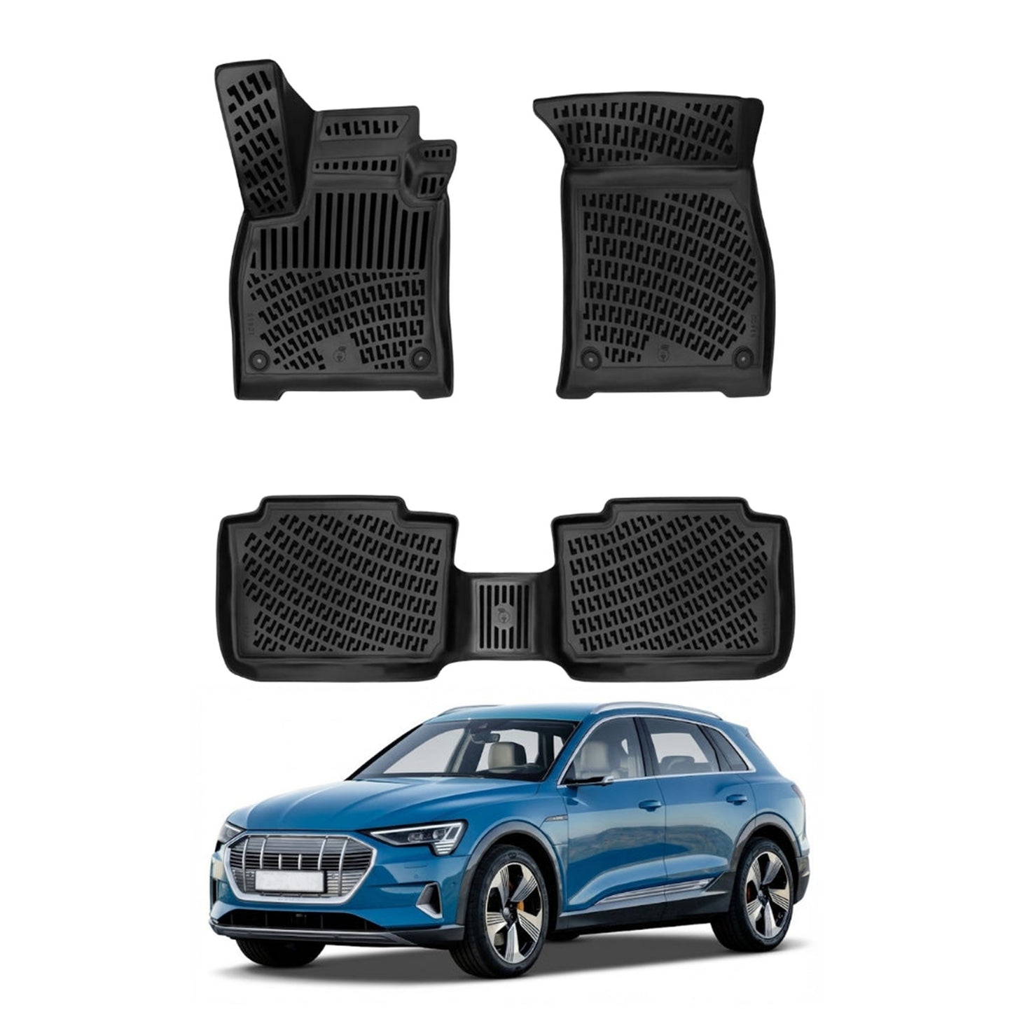 Audi e-Tron Floor Mats 2018-2022, TPE All Weather, Non Slip Car Interior Floor Liner