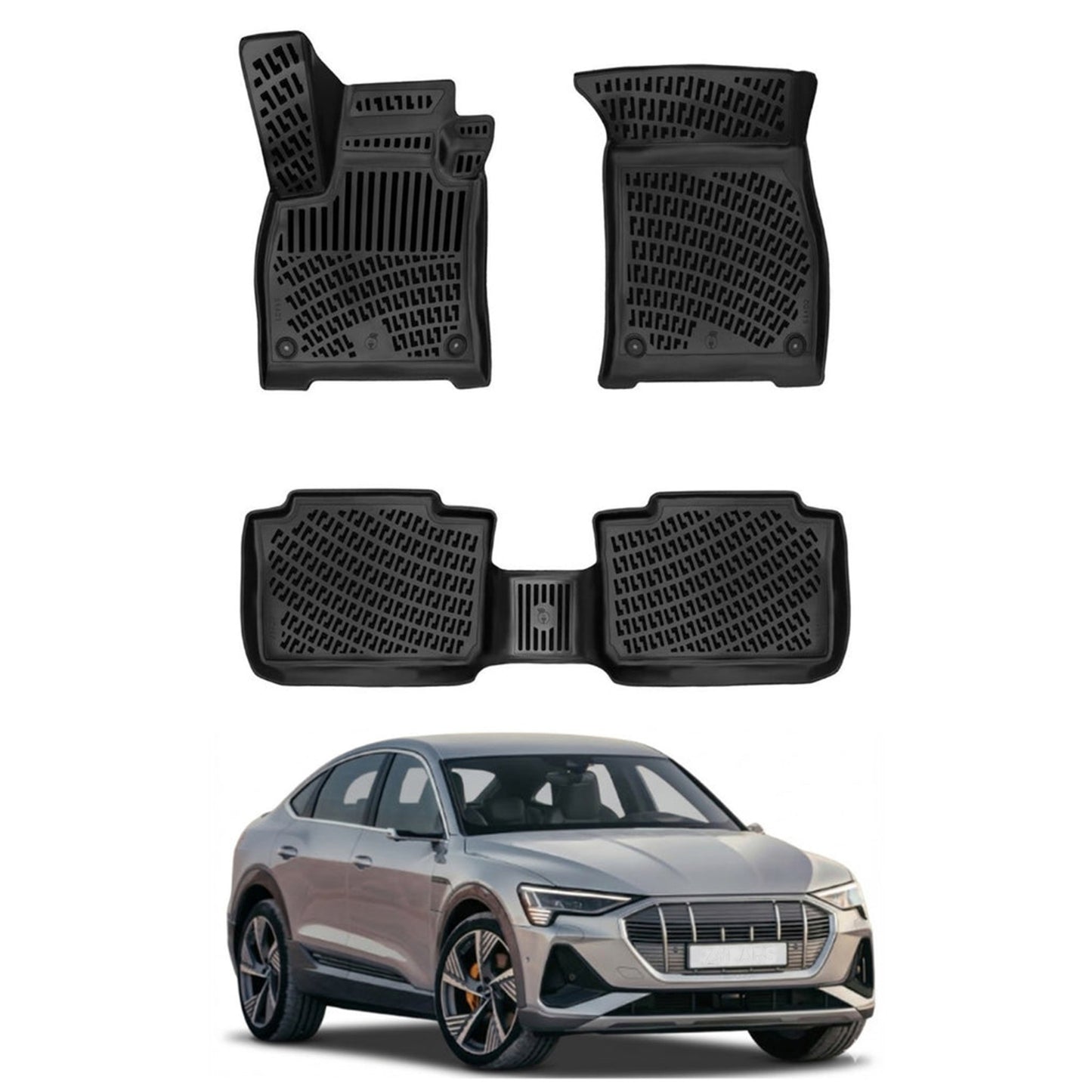 Audi e-Tron Sportback Floor Mats 2020-2023, TPE All Weather, Non Slip Car Interior Floor Liner