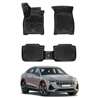 Audi e-Tron Sportback Floor Mats 2020-2023, TPE All Weather, Non Slip Car Interior Floor Liner