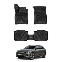 Audi Q8 e-Tron Floor Mats 2024-2026, TPE All Weather, Non Slip Car Interior Floor Liner